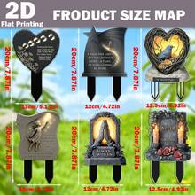 永恒纪念个性化亚克力墓碑 - 向亲人致敬，长期户外保存，多种墓碑纪念桩款式可供选择，经典亚克力户外纪念牌匾，经久耐用 - B - 查看 9