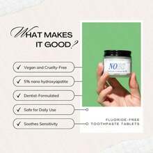 NOBS (No Bad Stuff) Toothpaste Tablets - Nano Hydroxyapatite, Fluoride & Plastic Free,Travel Friendly - Remineralize With NHA - 1 CÁI - Xem 3