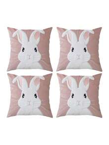 1 buah Sarung Bantal Motif Kelinci Paskah, Dicetak Satu Sisi, Ukuran 17,7*17,7 Inci, Cocok untuk Sofa, Ruang Tamu, Dekorasi Rumah Kamar Tidur, Isi Bantal Tidak Termasuk - Berwarna merah muda - View 11