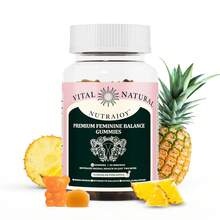 MONTUE Gomitas Premium Feminine Balance para Mujeres - probioticos vaginales femeninos,Probióticos para la Salud Femenina que fortalecen el pH y el sistema inmunitario,bajar de peso, sabor a piña hawaiana - 60 unidades - sabor a piña hawaiana - Ver 2