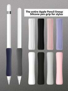 Apple Pencil Grip Sleeve For IPad, Rhombus/Arc Texture Anti-Drop Silicone Protective Case, Soft Silicone Non-Painful Hand, Compatible With Apple Pencil Stylus Grip - Multicolor - View 1