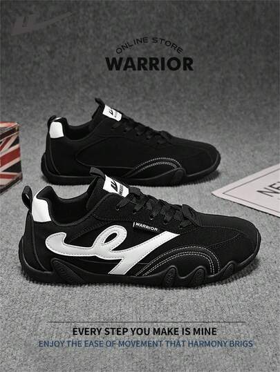  Warrior 男士板鞋，春秋季舒适百搭，休闲时尚，四季皆宜，耐磨耐穿，适合全天穿着，训练跑步鞋