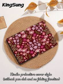 Kingsung 花卉植物图案平板电脑保护套，兼容 iPad Air 8 (M4) 2026 (11 英寸)、Air 8 (M4) 2026 (13 英寸)、9.7/10.2/10.5/10.9/12.9/Pro 11、第十代、Galaxy Tab S6 Lite 10.4 英寸、Kindle Paperwhite 第十二代 2024、Kindle（第十一代）2022，柔软防震，智能支架/自动唤醒/睡眠功能 - 彩色 - 查看 10