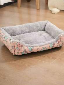 Soft & Comfortable Pet Round Plush Bed Mat, Suitable For Small/Medium Dogs, Cats, Hamsters, Faux Fur Round Pet Bed, Fluffy Soft Cat Bed, 2-In-1 Winter Pet Mat Round Sleeping Bag Sofa Pad - Multicolor - View 11