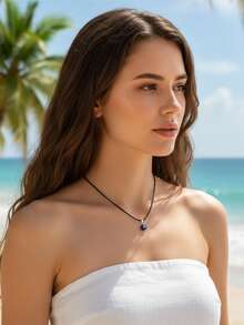 imoli Evil Eye Pendant Necklace - Blue - View 6