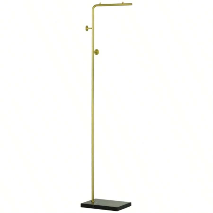 Coat Rack With Hooks, Marble Base For Clothes And Hats, Living Room, Entryway, 35 X 25 X 170 Cm, Gold And Black - Mustard Yellow - View 1