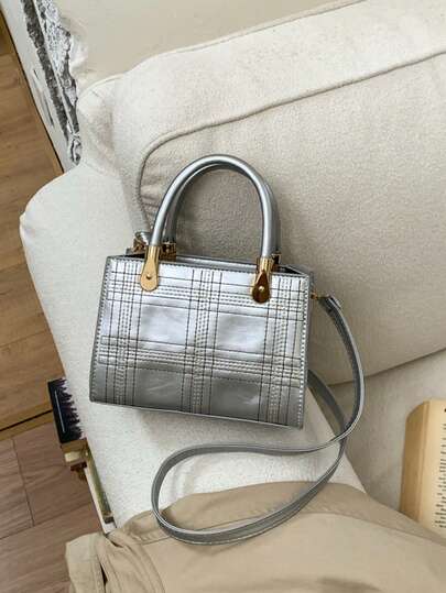 Mini Quilted Handbag For Winter Dating, Fashion One Shoulder Bag Suitable For Party, Outing, Vacation, Shopping And Daily Use, Can Hold Coins, Phone, Elegant Tote For Office Lady, College Student And Work