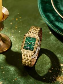 Fossil 女士石英表，时尚百搭，适合日常佩戴 - 綠色 - 查看 2