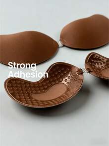 Women's Strapless Push-Up Bra, Backless Self-Adhesive - Coffee Brown - View 13