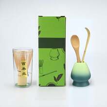 Set de 4 piezas de Matcha que incluye batidor de bambú, cuchara de té, accesorios de cerámica - Batidor de Matcha (Chasen), cuchara de té y cucharón (Chashaku), herramientas para hacer té - Multicolor - Ver 14