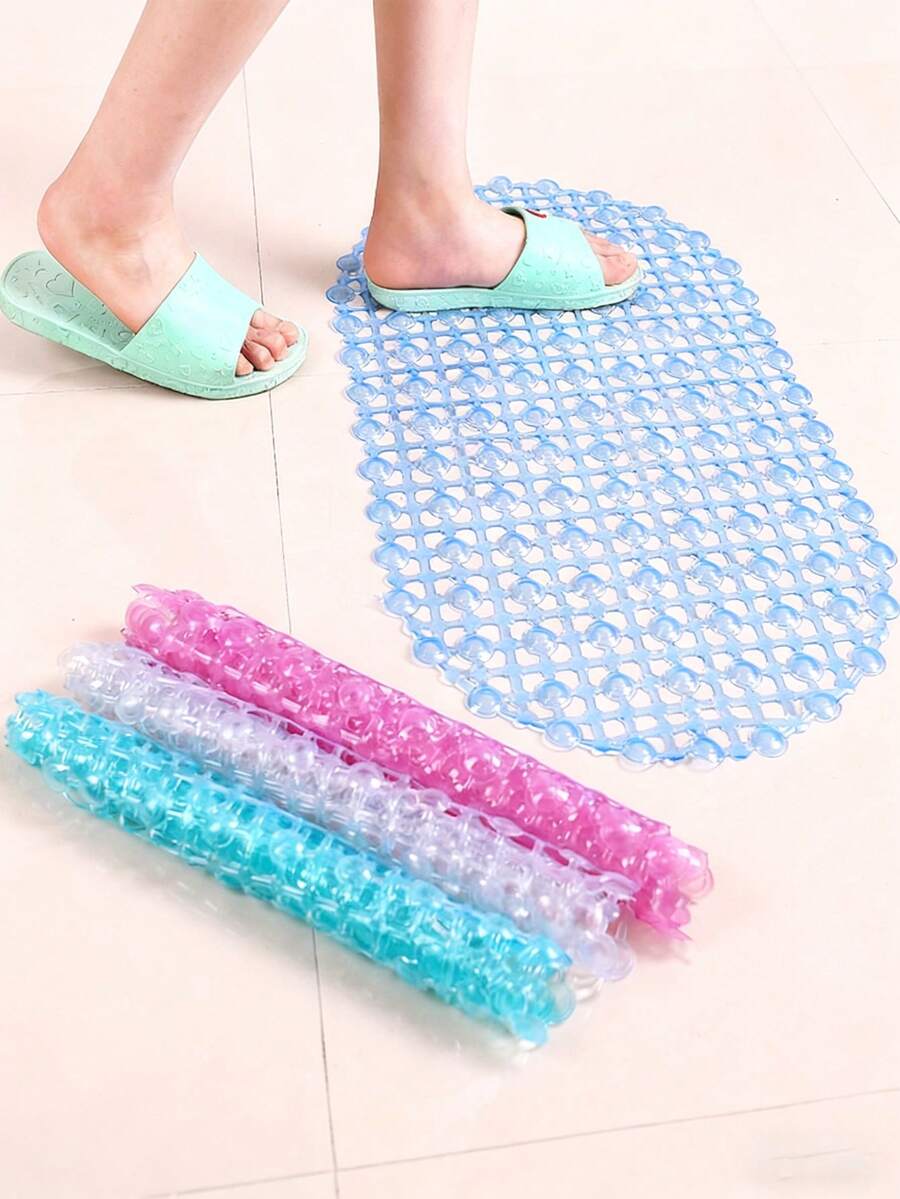 Non-Slip Suction Cup Bath Mat/Tub Mat - Compact And Durable Bathroom Safety Anti-Slip Mat, Suitable For Home Use, Bathroom Anti-Slip, Back To School Season - Multicolor - View 1