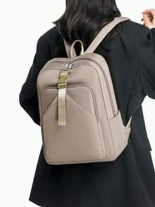 Minimalist Backpack Set | Elegant Dawn Grey * Sleek Black; All-Weather Commute Aesthetics, Unlock Absolute Visual Sovereignty For Business Travel - Multicolor - View 9