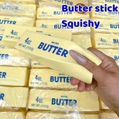 Butter Slime Toy: Soft & Slow Rebound, Finger Fun, Suitable For Teens & Adults, Great Christmas Gift Filler, Best Choice, Sensory Play, Cute Design, Durable Material, Smooth Surface, Stress Relief Squeeze Toy, Teen Gift, Holiday Giving