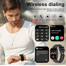 New Smart Watch, Compatible With IOS/Android, 1ATM Waterproof, Supports Pedometer, Wireless Calling, Notification Alerts, 100+ Sports Modes, AI Voice Assistant, Split Screen Display, Calculator, Fashionable Design, Customizable Watch Faces, Suitable For Men And Women, Great Valentine's Day Gift - Multicolor - View 2