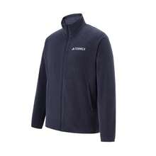 Adidas 阿迪達斯外套男女同款新款立領上衣運動抓絨夾克 - 藏蓝色 - 查看 1