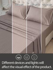 Bộ chăn ga gối 4 món 100% cotton, dễ giặt ủi, mềm mại và thân thiện với da, bao gồm 1 ga trải giường, 1 ga bọc nệm, 2 vỏ gối, thoáng khí, mang lại giấc ngủ thoải mái, phong cách tối giản, món quà tuyệt vời dành cho bố mẹ và bạn bè. - Nhiều màu - Xem 6