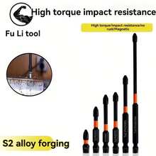 12Pcs Magnetic Anti-Slip PH2 Impact Driver Screwdriver Drill Bit Tool Set - Black 1pc - View 7