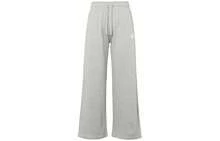 Nike Sportswear Solid Color Brand Logo Mid-Rise Loose Wide Leg Drawstring Casual Pants, Grey - Grey - View 12