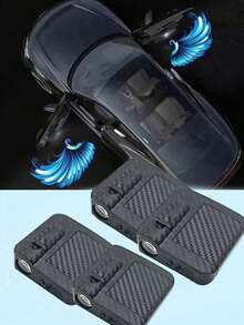 2pcs/4pcs Angel Wing Shaped Car Atmosphere Lights, Let Your Car Have Wings, Multiple Patterns Available (Not Limited To Angel Wings), Plug And Play Door Projection Lamp, Angel Wing Heart Magic Circle Smart Sensor Light, No Wiring Required To Turn On Welcome Lights, Carbon Fiber Pattern Magnetic Door Projection Light, LOGO Floor Lamp (Batteries Not Included), Perfect Gift For Boyfriend, Father, Friends, Valentine's Day Gift - Multicolor - View 19