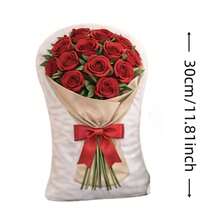1pc Customized Photo Throw Pillow, Personalized Cushion, Can Customize Interesting Patterns, Double-Sided 3D Pillow, Suitable As Gift For Parents/Family/Her/Him/Girlfriend/Boyfriend, Couples Birthday Gift - Roses - View 16