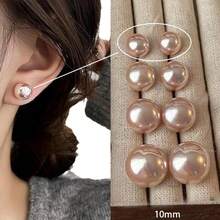 一对时尚优雅的粉色仿珍珠耳环，适合女性日常佩戴，也适合在晚宴/派对等场合佩戴，可作为生日礼物送给朋友，或作为情人节礼物。 - 粉色 - 查看 9