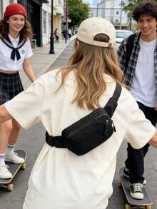 一款多功能实用胸包，配件可拆卸，方便DIY，适合上学、通勤、朋友聚会、周末购物、探亲访友、新年签到等场合，尤其适合年轻女性/学生，经久耐用且防污，日常和圣诞节两用。 - 長方形 - 查看 4