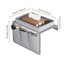 2pcs/1pc High Quality Sofa Armrest Storage Bag, Multifunctional Foldable Sofa Armrest Storage Box, Suitable For Remote Control, Cup, Book, Magazine, Beverage, Phone, Common Tool Storage, Ideal For Living Room Home Decor, Valentine's Day Gift, Valentine's Day Decor, Easter (The Image Is A Rendering Effect, And May Differ Slightly From The Actual Product) - Multicolor - View 6