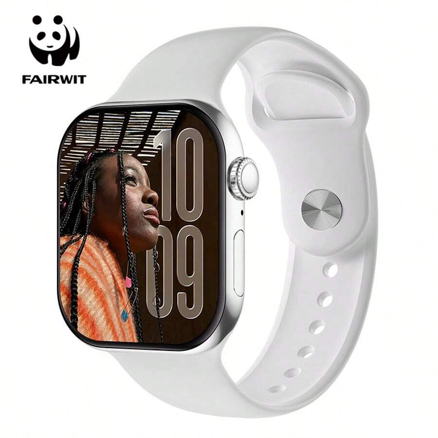 PANDA 11 MINI Smart Watch, 1.85" Color AMOLED Display, 230mAh Battery, Multiple Watch Faces, IP68 Waterproof, Multi-Language Support, Compatible With Android/IOS, Phone Call, Message Notification, Sleep Tracking, Pedometer, Sports Modes, Great Gift For Men, Women, Friends, And Birthdays - White - View 1