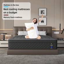 Bedroom Furniture Full Mattress 12/14 Inch Hybrid Gel Memory Foam & Pocketed Coil, Cooling Comfort, Medium Firm, Motion Isolation, Edge Support, CertiPUR-US Certified | 100-Night Trial - Xám - Xem 1