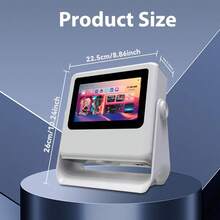 2026 New Flagship Model Office/Video Projector With Android 12 OS, 7-Inch Touchscreen, Cloudai Speaker, WiFi6, 180° Rotation, Auto Focus & Obstacle Avoidance, 400 Lumens Brightness, Suitable For Home Cinema And Gaming, Modern Aesthetic Design, High-Quality Lens - White - View 11