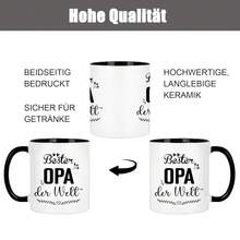 Kaffeetasse Geschenke für Opa zum Geburtstag Vatertagsgeschenk Tasse mit Spruch Bester Opa der Welt Geschenkidsssssee Tasse Weihnachtsgeschenke, 320ml Schwarz-5796 - BesterOpa-schwarz - Übersicht 4