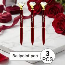 [Customized] Engraved Diamond Ballpoint Pen, Metal Crystal Pen, Ins Style High-Quality Stationery, Creative DIY Engraved Name/LOGO, Suitable For Wedding, Teacher's Day, Graduation, Birthday, Christmas, Business Meetings, Opening Ceremonies, Practical And Exclusive Customized Wholesale Gifts - Sets - View 14