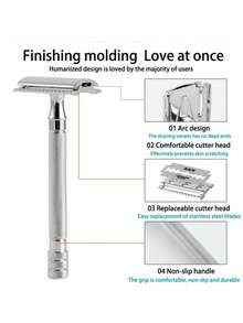 Men's Safety Razor, Barber Razor, Classic Manual Double-Edged Razor For Shaving - A - View 11