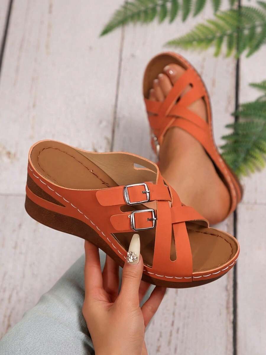 11Gladiator Sandals Slides Women Fashion Metallic Reptile-Embossed Heeled Sandals,Women's Gold Silver Slide Sandals Strappy Block Heel Bohemian Beach Shoes,Chic Gladiator Heeled Slides With Metal Buckle Dressy Summer Sandals,Platform Slide Sandals Women Fashion Reptile Print Ankle Strap Sandal,Women's Casual Luxury Slides Strappy Sandals Comfortable Low Heel - 橘子 - 查看 1