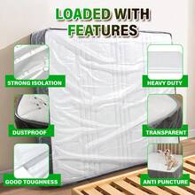 Plastic Mattress Bag, Moving Protection Cover, Mattress Storage Bag, Outdoor Travel Dust-Proof Waterproof Mattress Protector - Clear - View 10