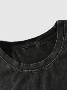 Áo tank top không tay kiểu vintage Mỹ, họa tiết graffiti, phong cách đường phố. - màu đen - Xem 3
