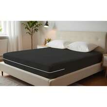 Double Gel Knit Mattress Cover With Zipper - 黑色 - 查看 13