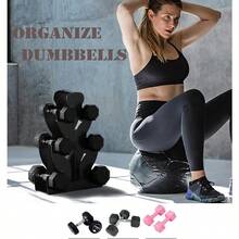 Soporte de pesas de metal de 4 niveles para mancuernas de alta resistencia soporte de pesas para pesas de entrenamiento de fuerza estante de almacenamiento para mancuernas de entrenamiento de-B031 - como en la foto - Ver 2
