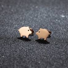 1 Pair Stainless Steel Earrings Cute Squirrel Animal Pendant Fashion Popular Earrings For Women Jewelry Friend Birthday Gifts - Hot Pink - View 8