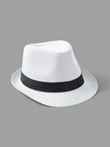 1pc Bohemian Retro Polyester Solid Color Fedora Hat, Versatile English Style Bowler Hat, Suitable For All Seasons And Genders - A - View 20