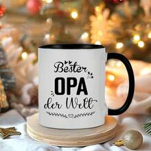 Kaffeetasse Geschenke für Opa zum Geburtstag Vatertagsgeschenk Tasse mit Spruch Bester Opa der Welt Geschenkidsssssee Tasse Weihnachtsgeschenke, 320ml Schwarz-5796 - BesterOpa-schwarz - Übersicht 7