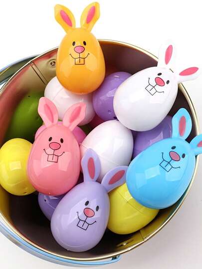 2025 Trending Easter Bunny Surprise Eggs - Fillable Plastic Egg Shells For Candy And Toys, Ideal For Easter Egg Hunt Fillings, Cute Rabbit Shaped Party Favors, Perfect Gifts For Birthday, Holiday, Halloween And Christmas