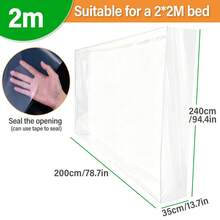 Plastic Mattress Bag, Moving Protection Cover, Mattress Storage Bag, Outdoor Travel Dust-Proof Waterproof Mattress Protector - Clear - View 14