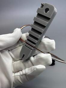 眼镜框维修套装 - 包括鼻托、耳托调节器、近视眼镜/老花镜维修弯曲工具 - 黑色1件 - 查看 5