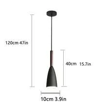 Đèn treo phòng ăn kiểu Bắc Âu, màu đen/trắng/xám, thích hợp cho phòng ăn, phòng ngủ, quầy bar. - Nhiều màu - Xem 12