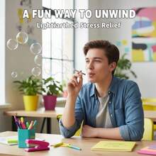 1pc Realistic Cigarette Bubble Metal Tube, Used For Blowing Bubbles, Please Use With Soap Solution. We Do Not Include Soap Solution, Metal Mini Bubble Sticks - One Size Fits All - View 4