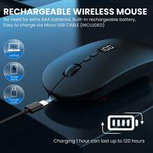 ATTACK SHARK * FREEWOLF X1 Wireless Computer Mouse, 2.4G Portable Ultra Slim USB Mouse, Silent Single Click Laptop Mouse 1600 DPI Windows/ PC/ Office/ Gamer, New Year 2026, Gift For Kids, Holiday - Silver/ Black/ Milk - Multicolor - View 11