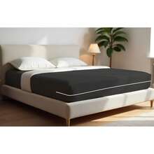 Double Gel Knit Mattress Cover With Zipper - Burgundy - View 2