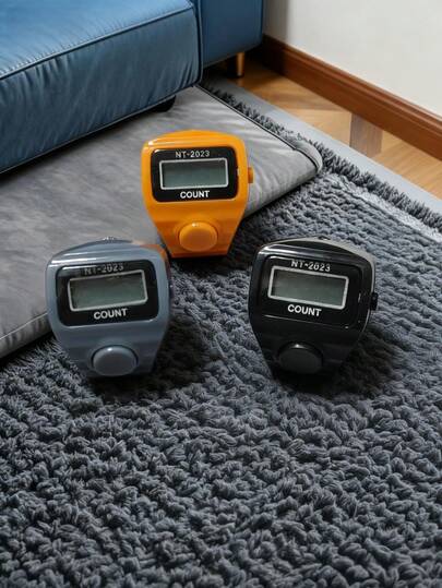 1个/3个可复位5位液晶电子计数器和迷你环形计数器，适用于运动训练、减压、学习、计数、祈祷等。