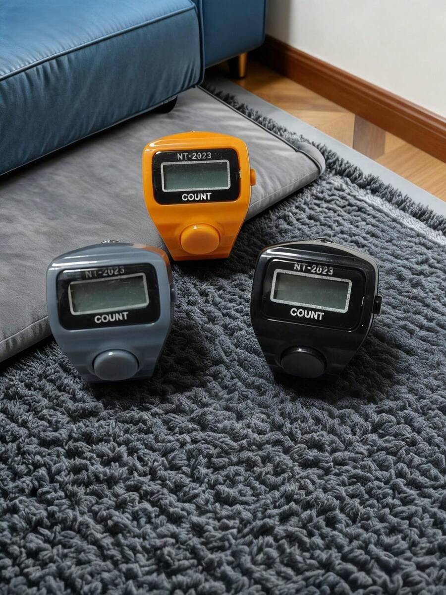 1 buc/3 buc contor electronic LCD cu 5 cifre resetabil și mini contor inelar, potrivit pentru antrenament sportiv, ameliorarea stresului, învățare, numărare, rugăciune etc. - multicolor - Vizualizare 1